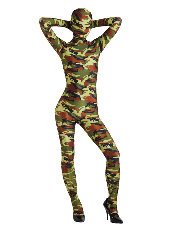 Army Camouflage Spandex Lycra Zentai Suit - Click Image to Close